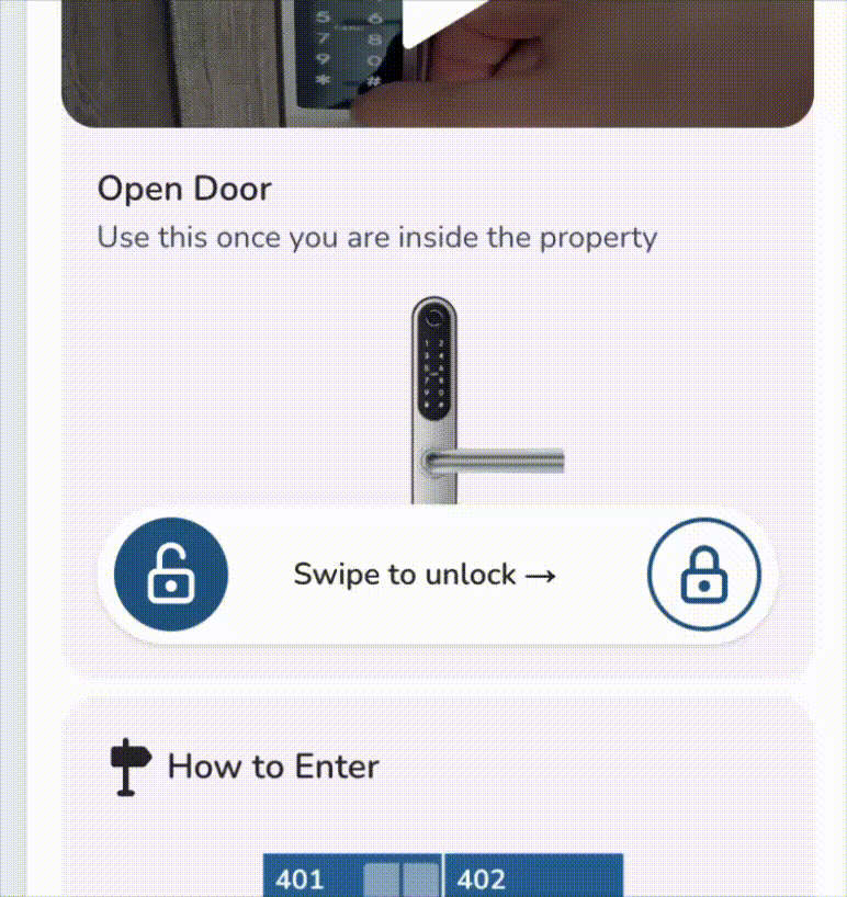 Tap to unlock your apartment instantly